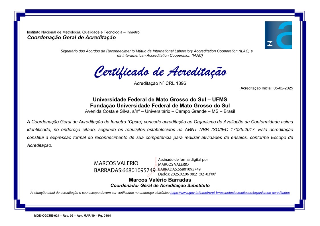 CERTIFICADO DE ACREDITAÇÃO