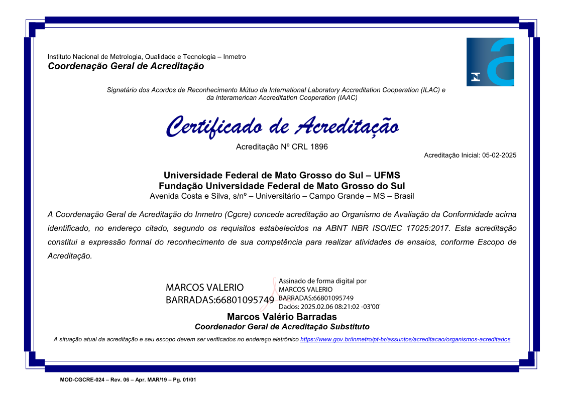 Certificado de Acreditação